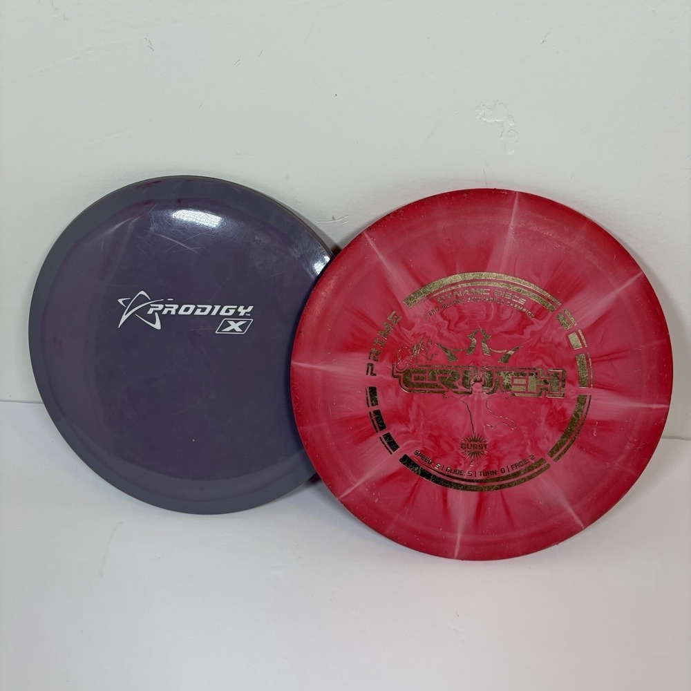 Disc Golf Lot Of 2 Prodigy X Purple 169g & Dynamic Prime Bursts Midrange 179g